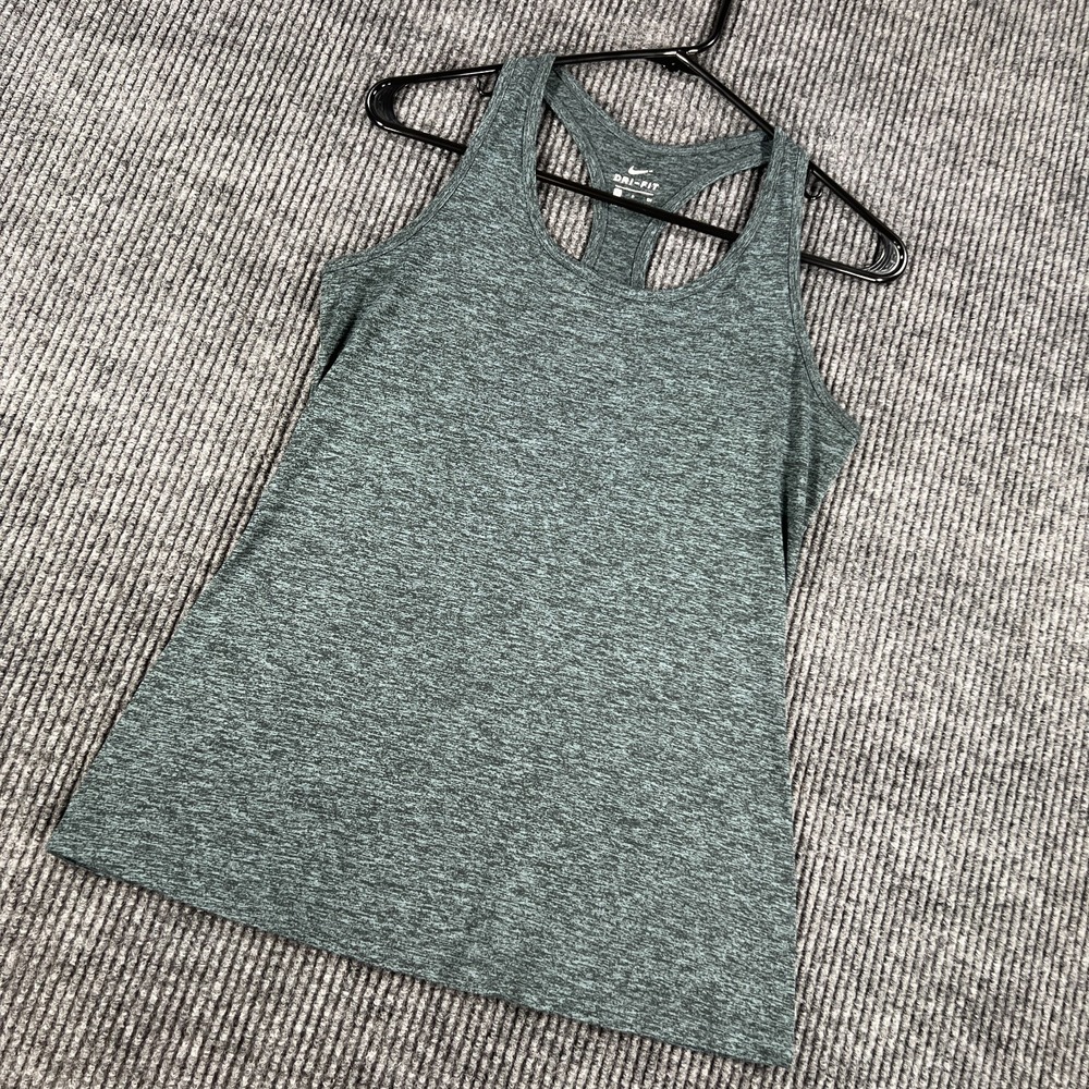 Nike Tank Top Shirt Womens Small Gray Sleeveless Dri Fit Active Gym Workout Run